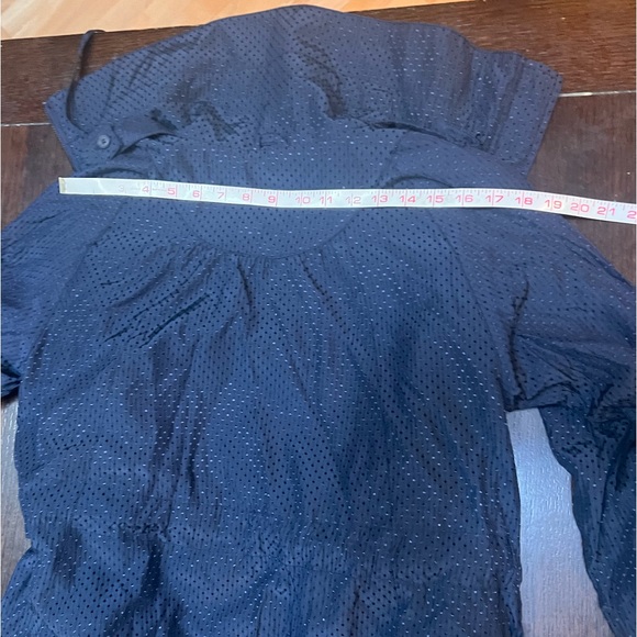 Vintage—Belted Blue Trench Jacket Textured Long High Collar Coat Plaid Lined—M - Picture 2 of 5